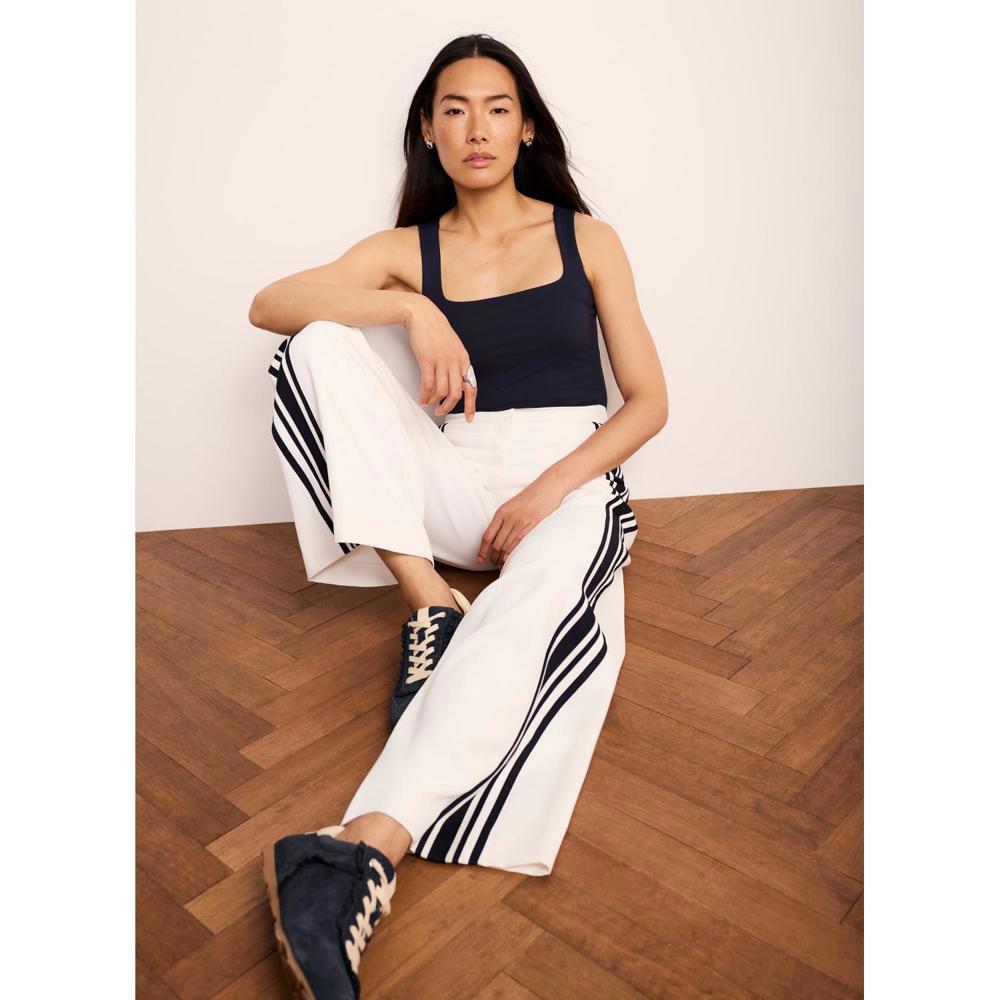 Mint Velvet White Stripe Detail Trousers
